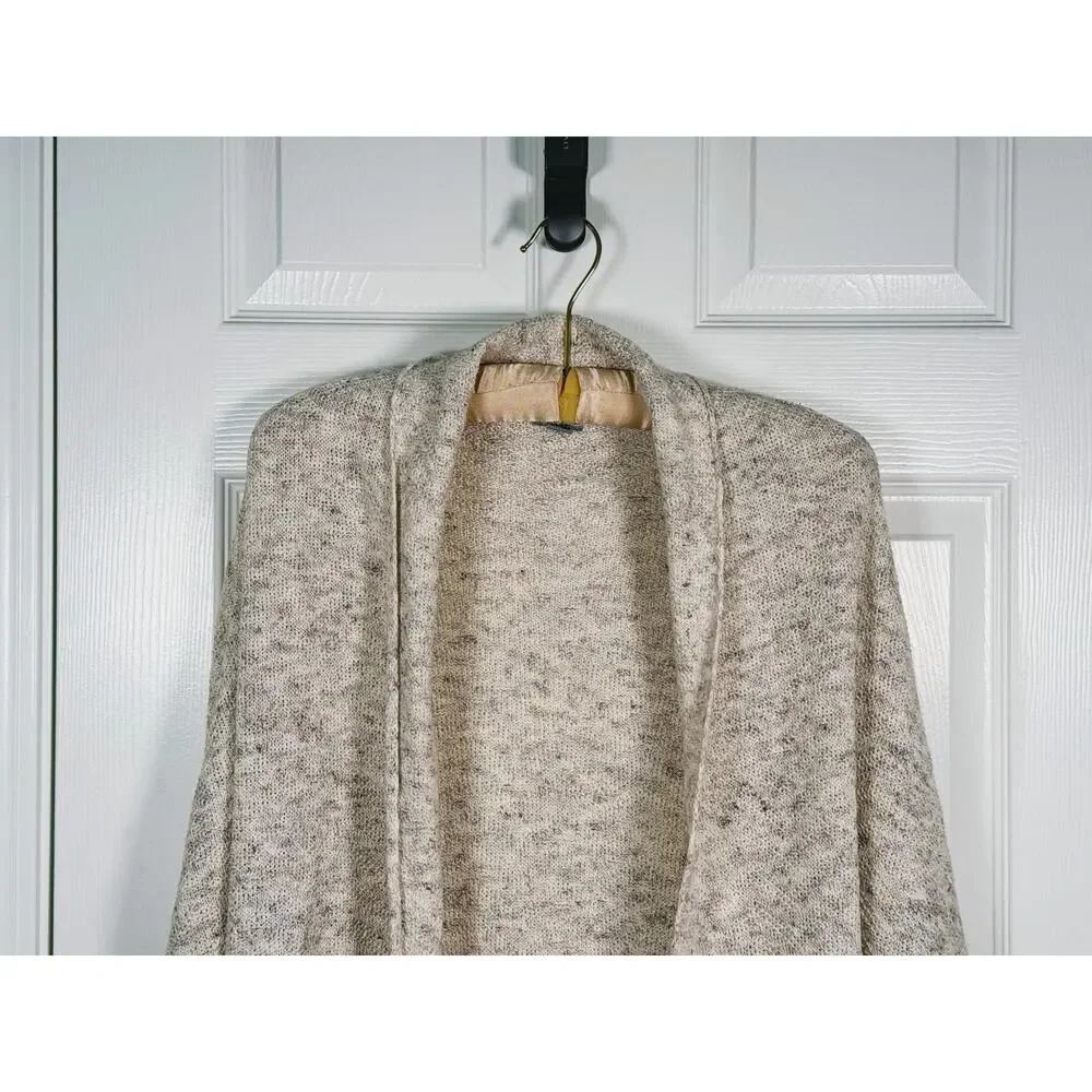 Aerie Open Front Cardigan Size Medium Oatmeal Neutral Duster Cozy Lounge Granola